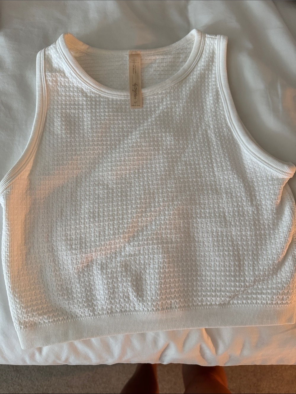 White Cropped Tank